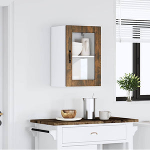 Küchen Hängeschrank Räuchereiche mit Glastür