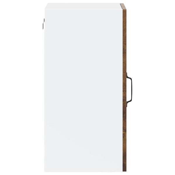 Küchen Hängeschrank Räuchereiche mit Glastür