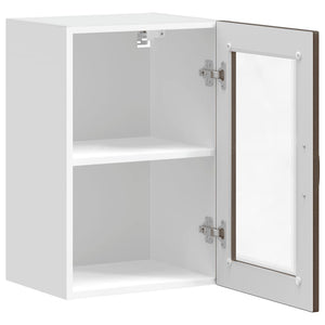 Küchen Hängeschrank Braun Eiche mit Glastür
