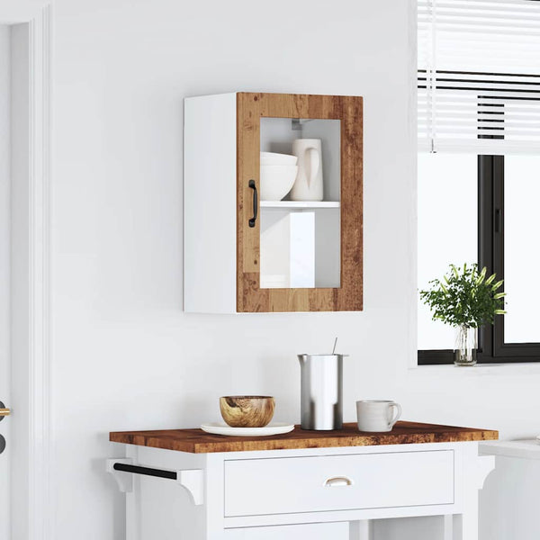 Küchen Hängeschrank Altholz-Optik mit Glastür