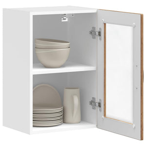 Küchen Hängeschrank Altholz-Optik mit Glastür