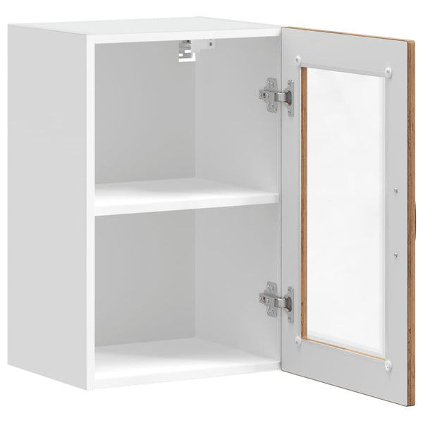 Küchen Hängeschrank Altholz-Optik mit Glastür