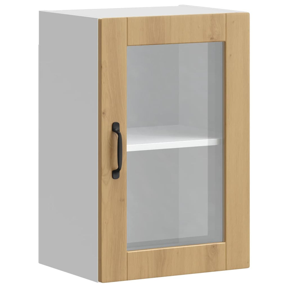 Küchen Hängeschrank Artisan-Eiche mit Glastür