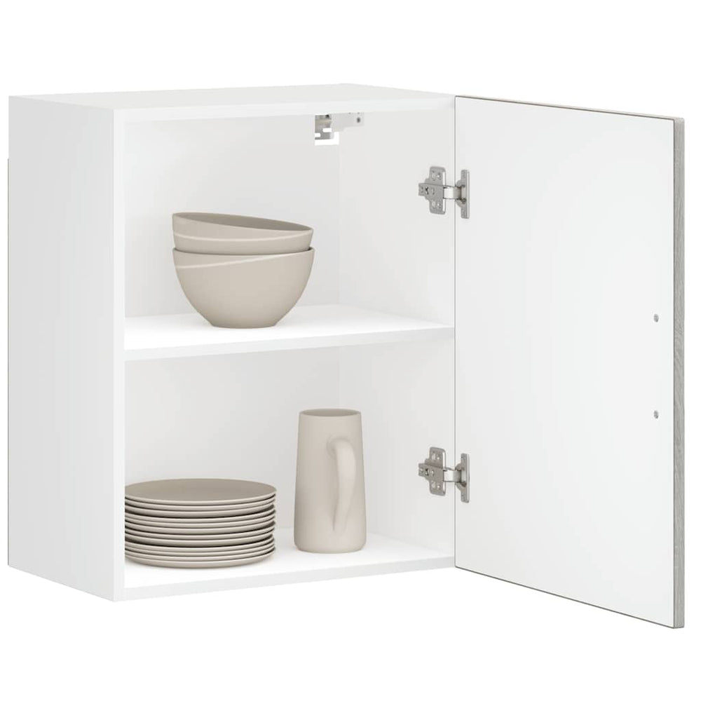 Küchen Hängeschränke, 2er Set, Grau/Sonoma
