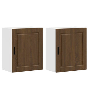 Küchen Hängeschränke Braun Eichen-Optik 2er Set