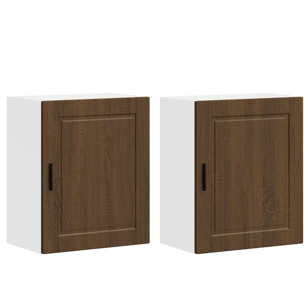 Küchen Hängeschränke Braun Eichen-Optik 2er Set
