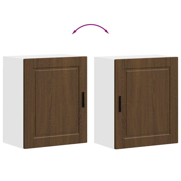 Küchen Hängeschränke Braun Eichen-Optik 2er Set