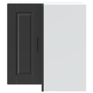 Schwarzer Küchen-Eckhängeschrank Porto