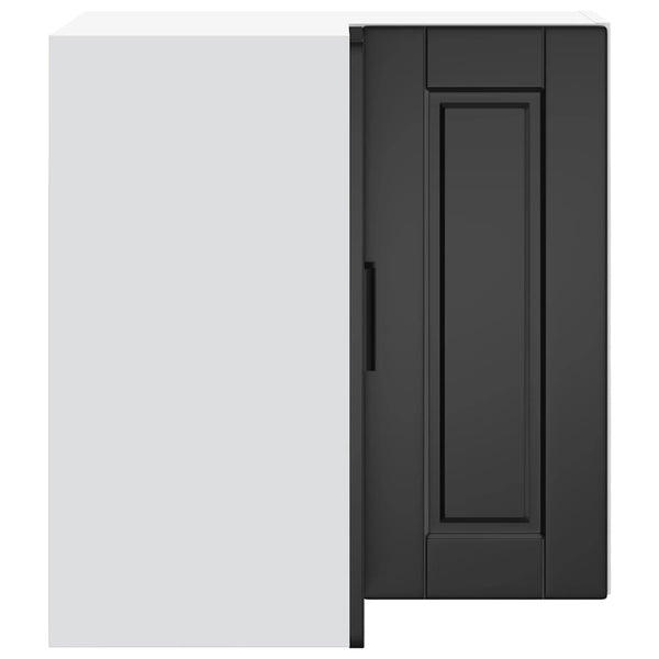 Schwarzer Küchen-Eckhängeschrank Porto
