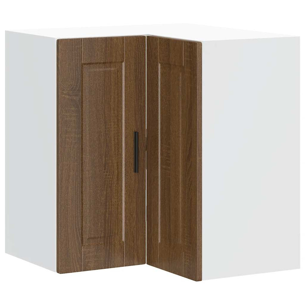 Küchen Eckhängeschrank Braun Eichenoptik