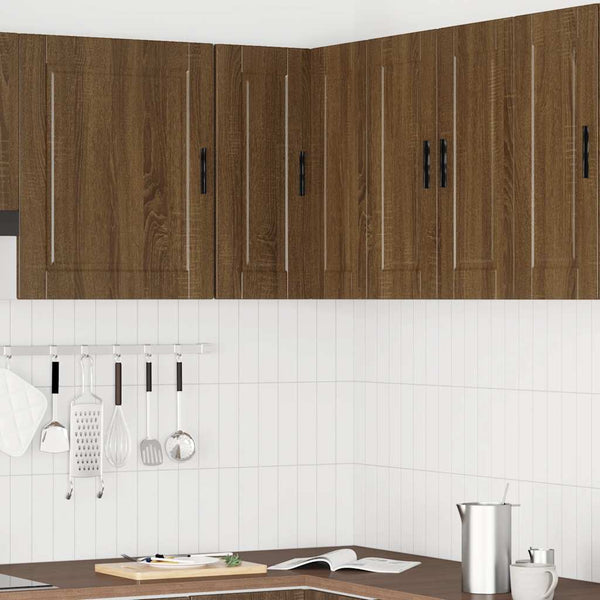 Küchen Eckhängeschrank Braun Eichenoptik