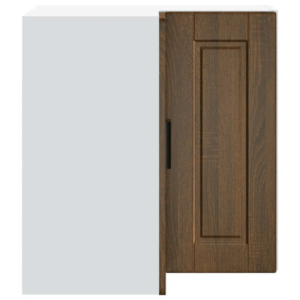 Küchen Eckhängeschrank Braun Eichenoptik