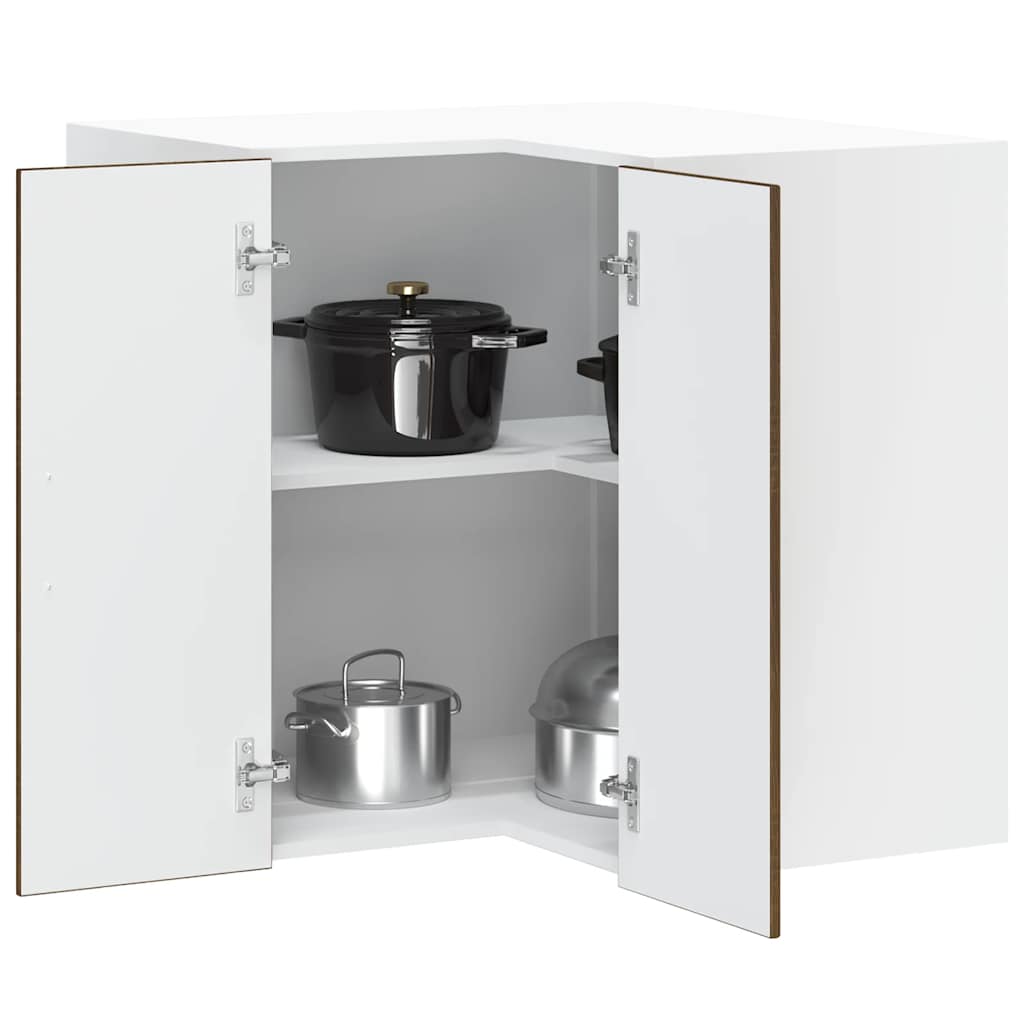 Küchen Eckhängeschrank Braun Eichenoptik