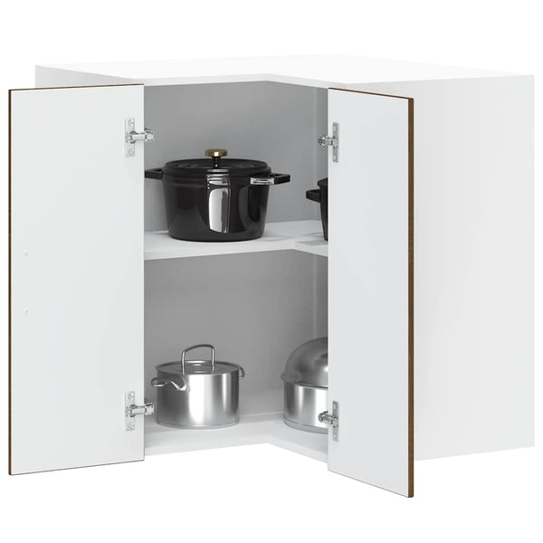 Küchen Eckhängeschrank Braun Eichenoptik