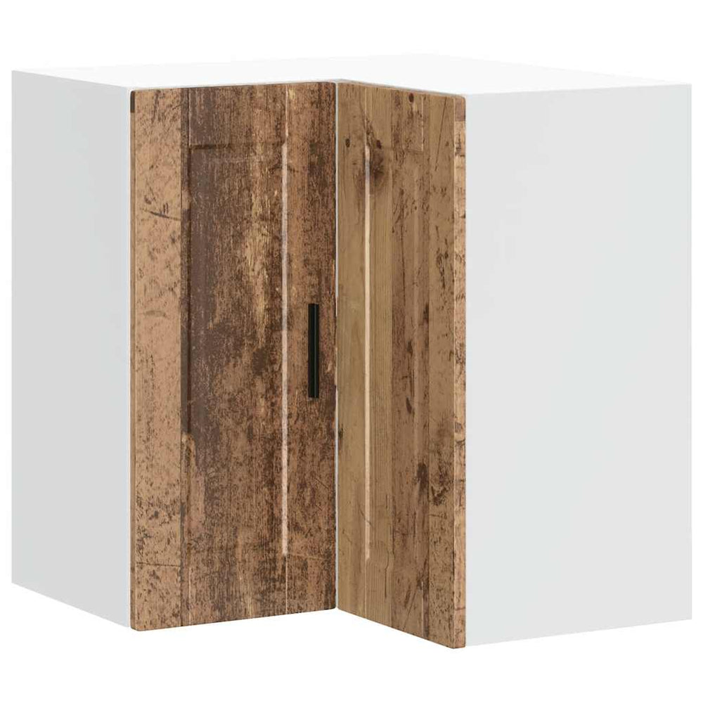 Küchen Eckhängeschrank Altholz-Optik