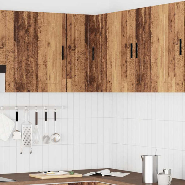 Küchen Eckhängeschrank Altholz-Optik