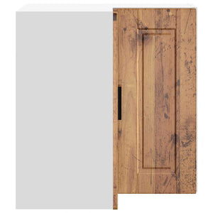Küchen Eckhängeschrank Altholz-Optik