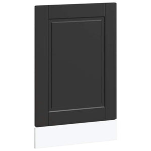 vidaXL Façade de lave-vaisselle Porto Noir 45x1,5x57 cm Bois d'ingénierie