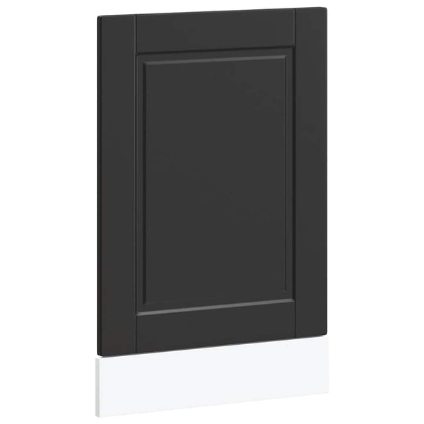 vidaXL Façade de lave-vaisselle Porto Noir 45x1,5x57 cm Bois d'ingénierie