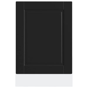 vidaXL Façade de lave-vaisselle Porto Noir 45x1,5x57 cm Bois d'ingénierie