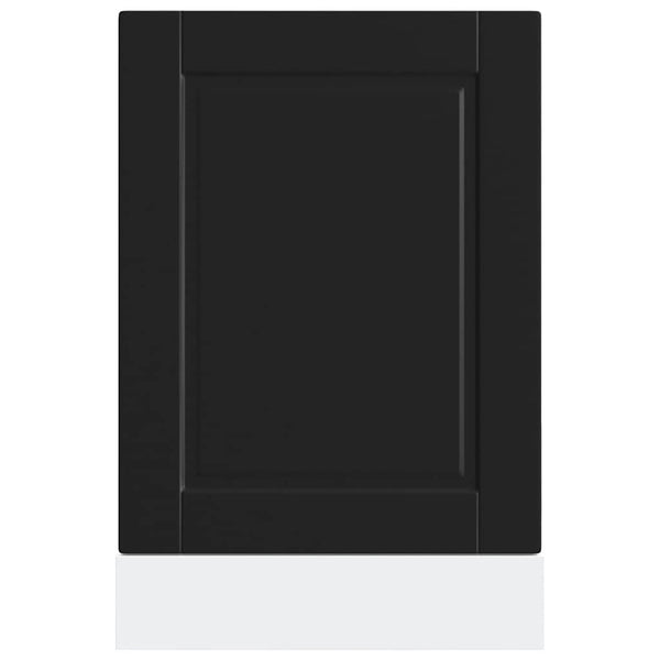 vidaXL Façade de lave-vaisselle Porto Noir 45x1,5x57 cm Bois d'ingénierie