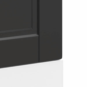 vidaXL Façade de lave-vaisselle Porto Noir 45x1,5x57 cm Bois d'ingénierie