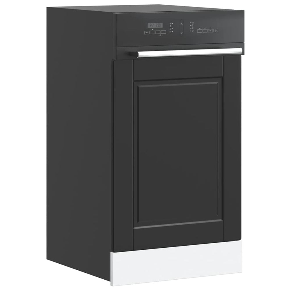 vidaXL Dishwasher Panel Porto Black 45x1.5x57 cm Engineered Wood