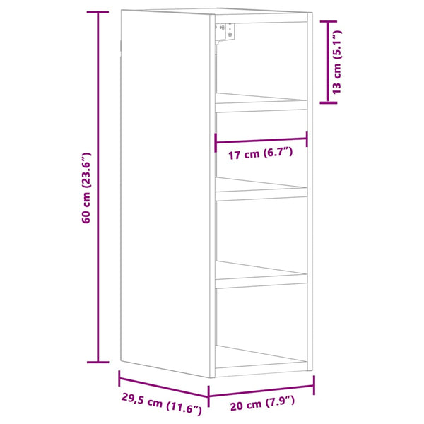 Hängeschrank Riga Weiß 20x30x60 cm