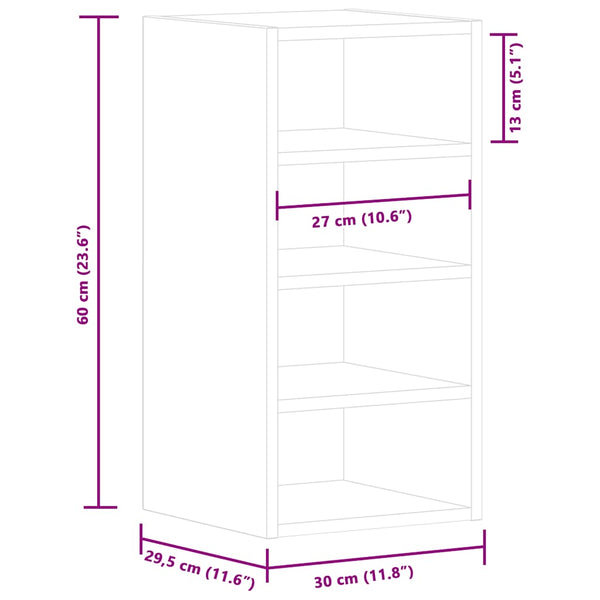 Hängeschrank Riga Grau Sonoma 30x60 cm