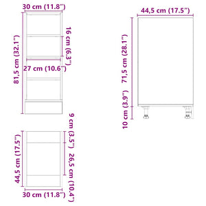 Unterschrank Riga Braun Eichen-Optik 30 cm