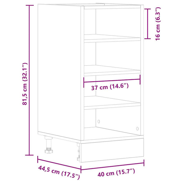 Unterschrank Riga Weiß 40 cm