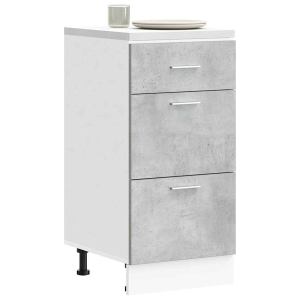 vidaXL Meuble bas Lyon gris béton 40x46x81,5 cm bois d'ingénierie