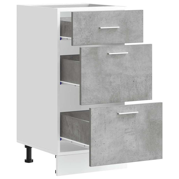 vidaXL Meuble bas Lyon gris béton 40x46x81,5 cm bois d'ingénierie