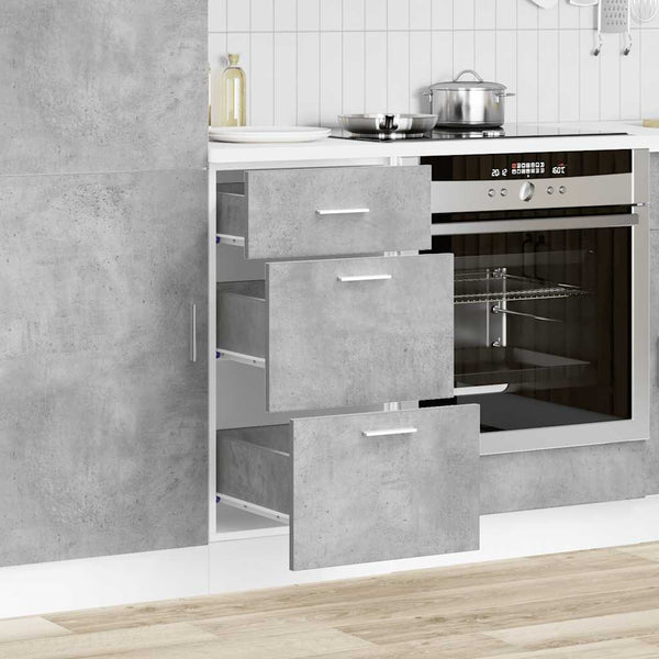 vidaXL Meuble bas Lyon gris béton 40x46x81,5 cm bois d'ingénierie