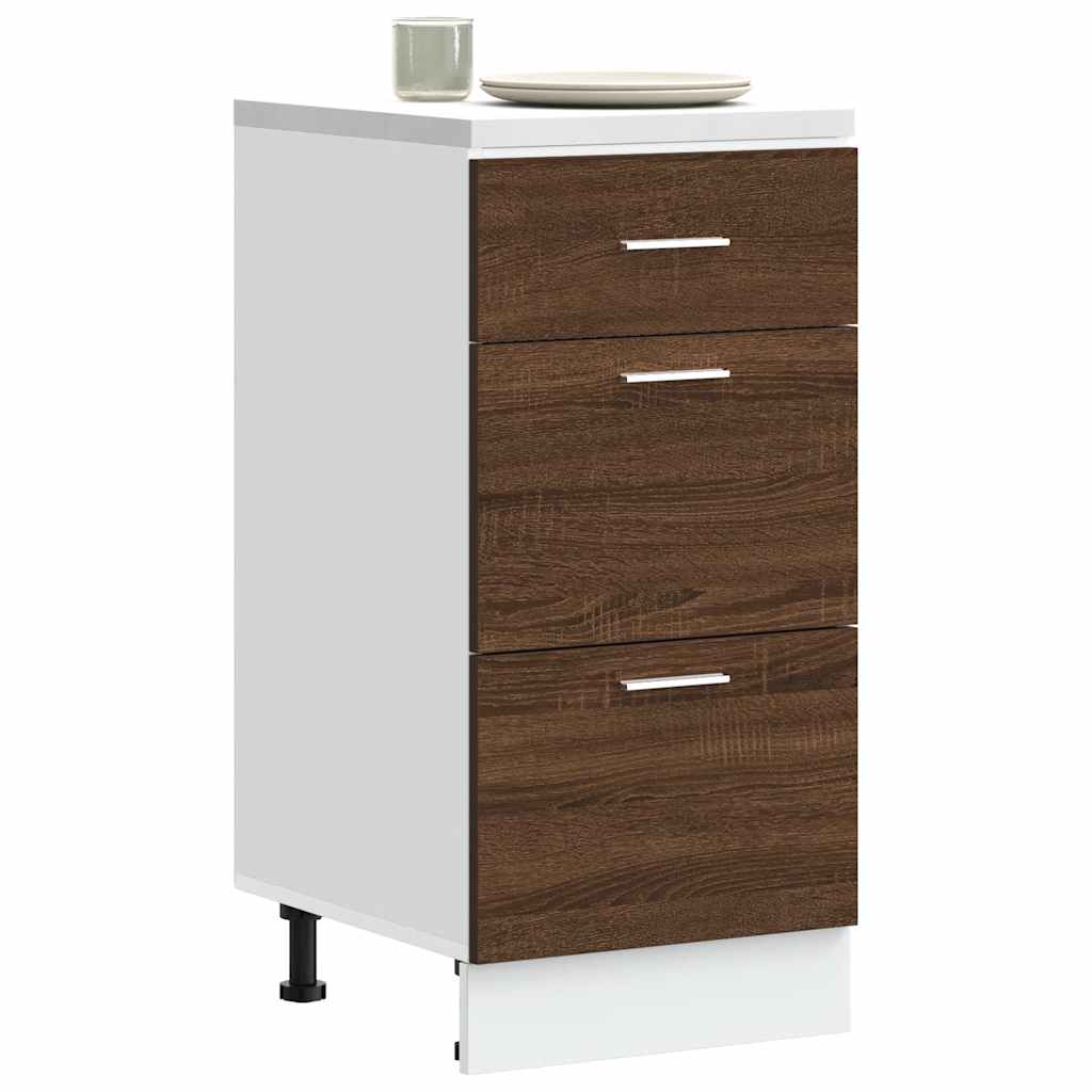 Unterschrank Lyon Braun Eichenoptik 40 cm