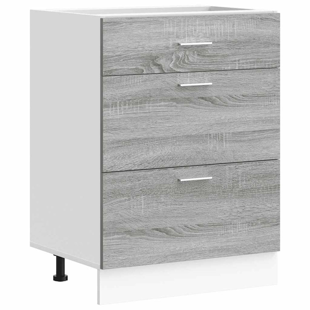 Küchenunterschrank Lyon Grau Sonoma Holz