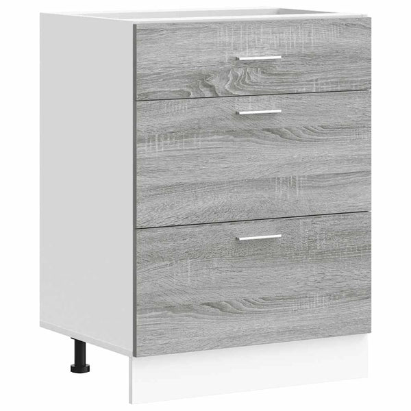 Küchenunterschrank Lyon Grau Sonoma Holz