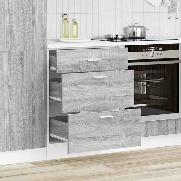 Küchenunterschrank Lyon Grau Sonoma Holz