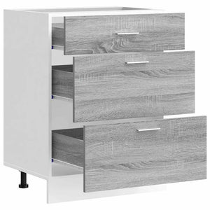 Küchenunterschrank Lyon Grau Sonoma Holz