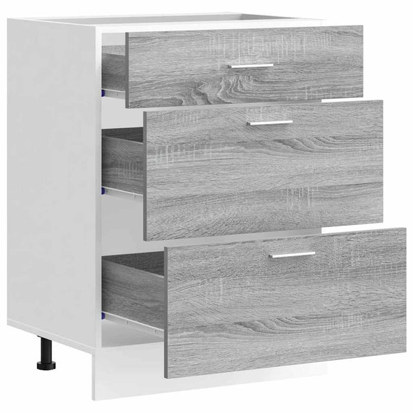 Küchenunterschrank Lyon Grau Sonoma Holz