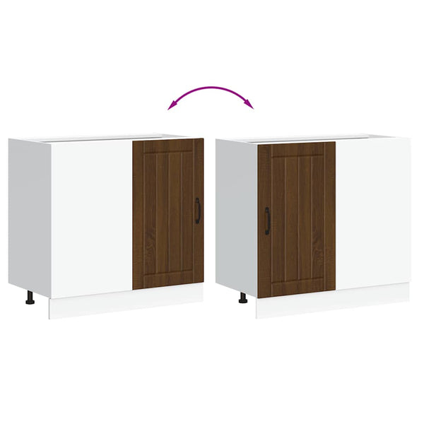 Küchenunterschrank Lucca Eichenoptik Braun