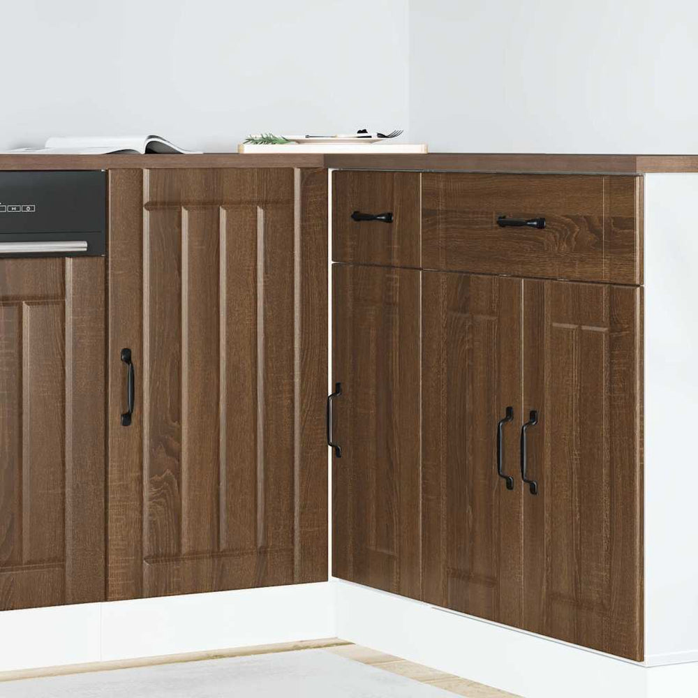 Küchenunterschrank Lucca Eichenoptik Braun