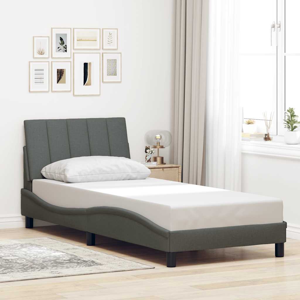 Bettgestell Hanko Dunkelgrau 90x190 cm