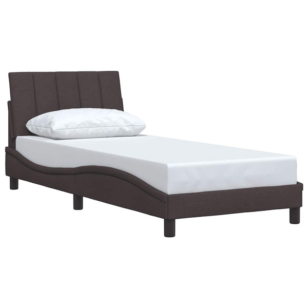 Bettgestell Dunkelbraun 90x190 cm Stoff