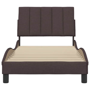 Bettgestell Dunkelbraun 90x190 cm Stoff