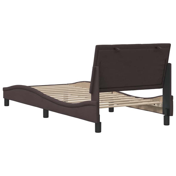 Bettgestell Dunkelbraun 90x190 cm Stoff