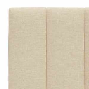 Bettgestell Creme 90x190 cm Stoff