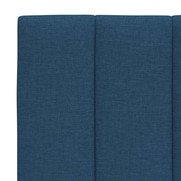 Bettgestell Stoff Blau 90x190 cm