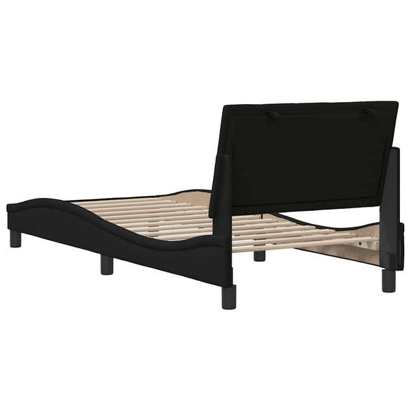 Bettgestell Hanko Schwarz 90x200 cm