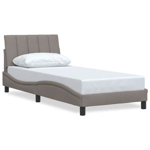Bettgestell Taupe 90x200 cm Stoff